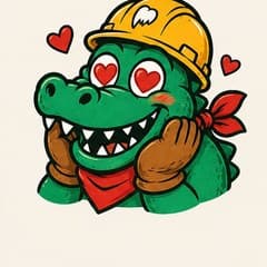 Chomp grinning