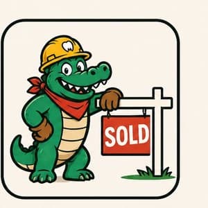 Chomp the gator at a Columbus attic hatch