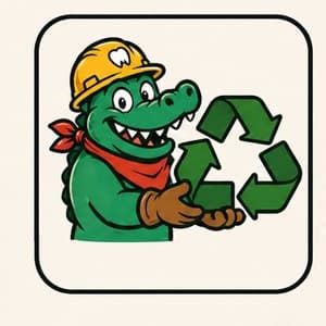 Chomp the gator hauling a Columbus hot tub