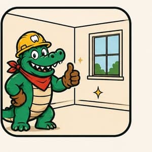 Chomp the gator clearing a Columbus foreclosure