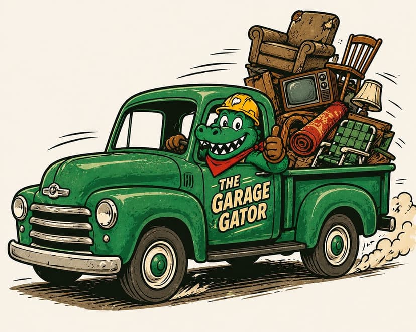 The Garage Gator green truck in Hilliard, OH
